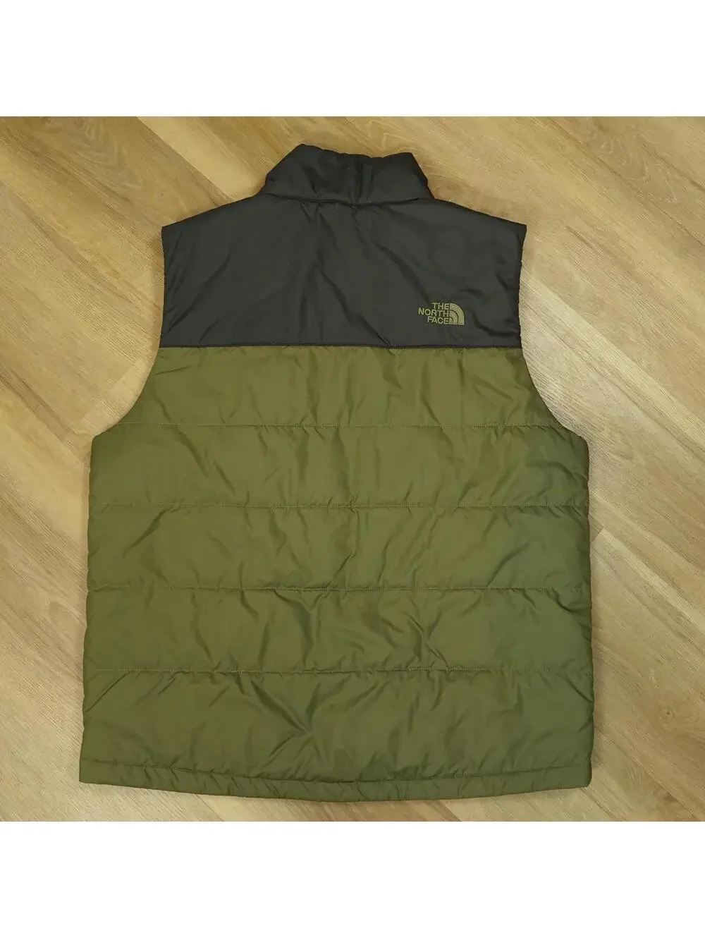 The North Face Puffer Vest, Men's Large Olive Green‎ Black - GorpCore, Preppy